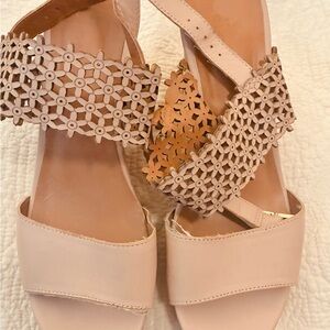 Caslon Nude Wedge Sandals